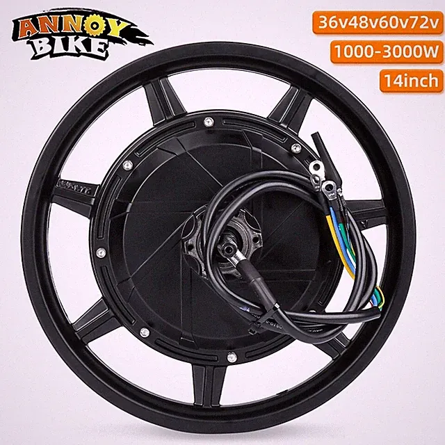 14 inch Electric Bicycle Motor 36V-72v 1500W-3500W 120km/h Hub Motor High Speed