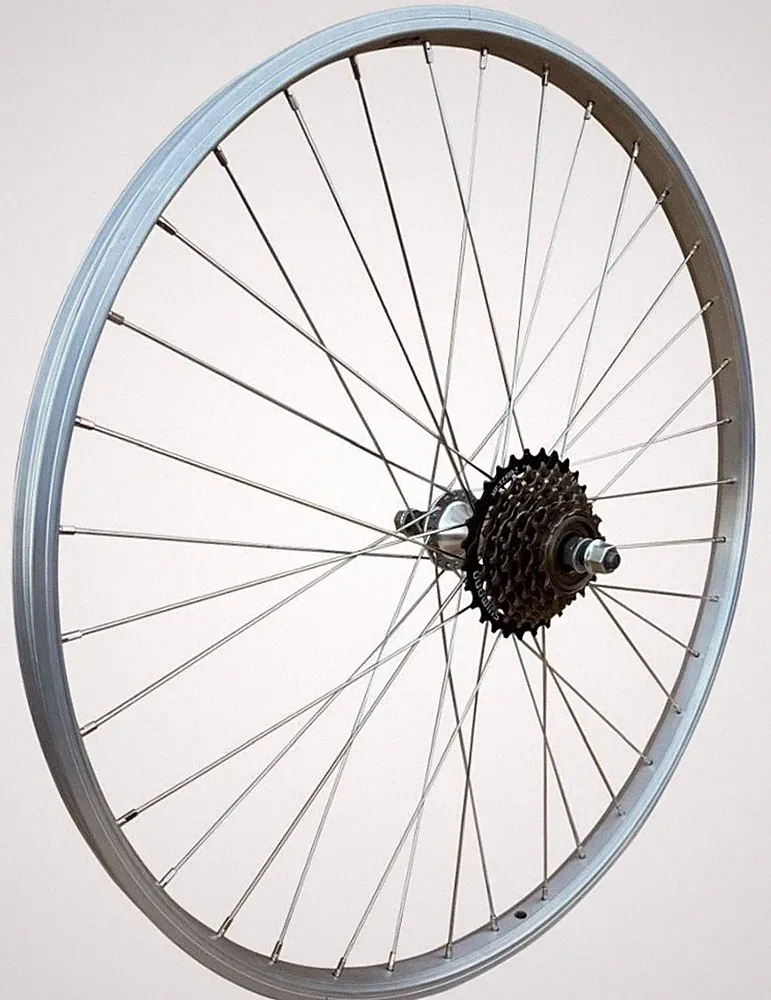 700c REAR Hybrid Bike / Cycle Wheel + 7 Speed Shimano Freewheel