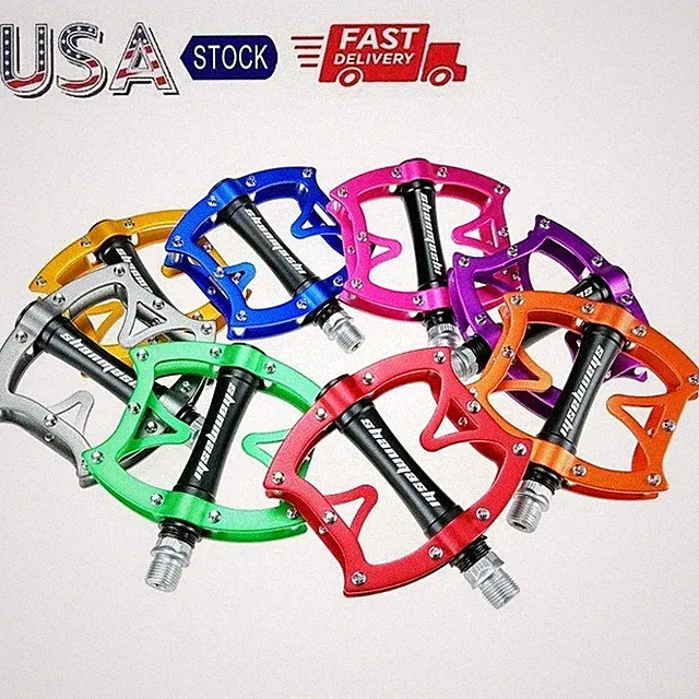 Aluminum Road MTB Mountain Bike XC Bicycle Pedal BMX Flat Pedals Bearings 1 pair