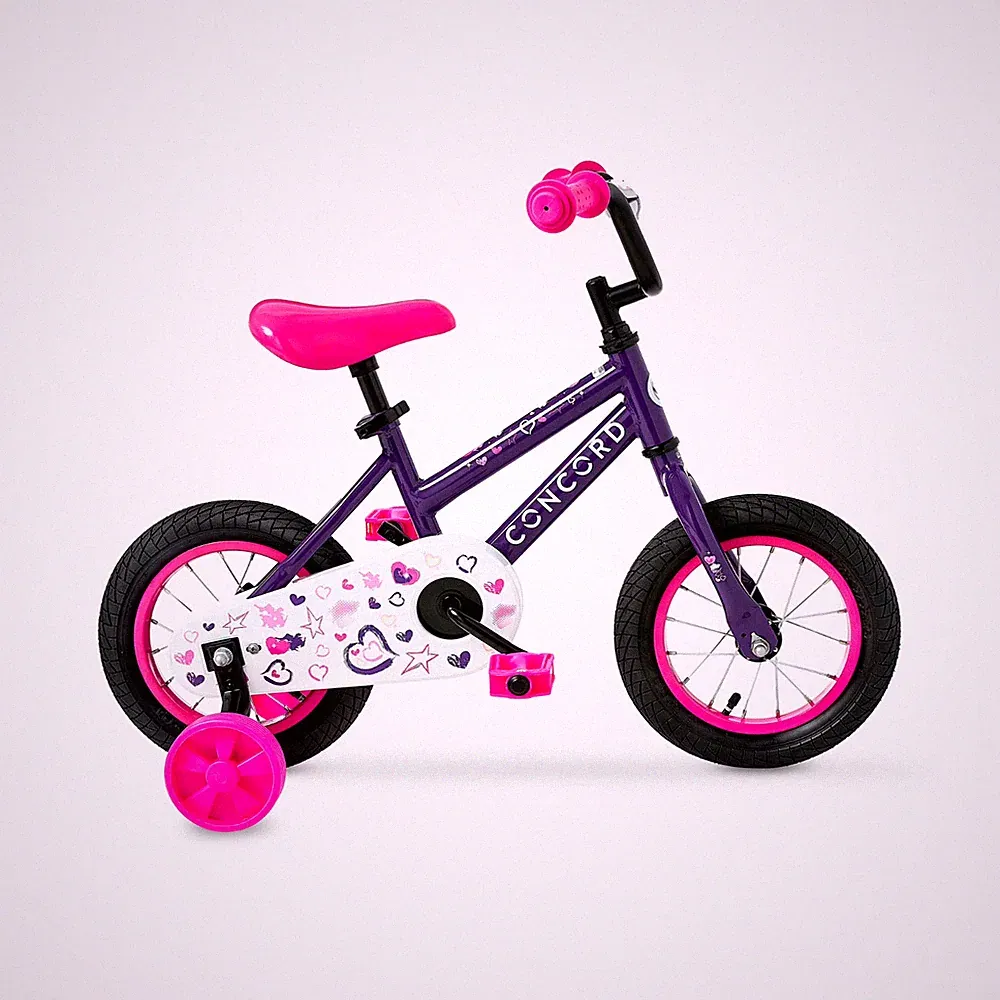 Concord 12" Kids Bike Purple Steel Frame Coaster Brake Unisex Bicycle