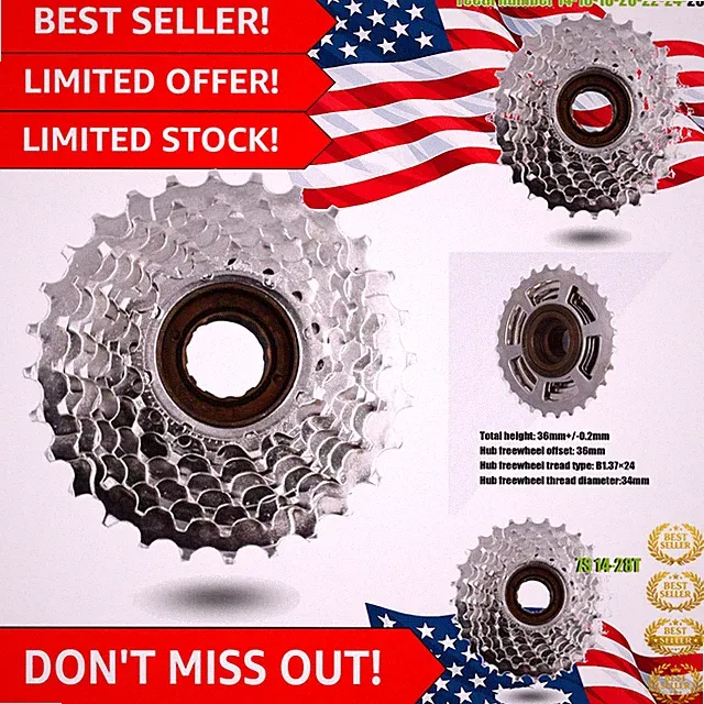 High Strength 7 Speed 14-28 Freewheel for Electric Mountain Biking Adventure