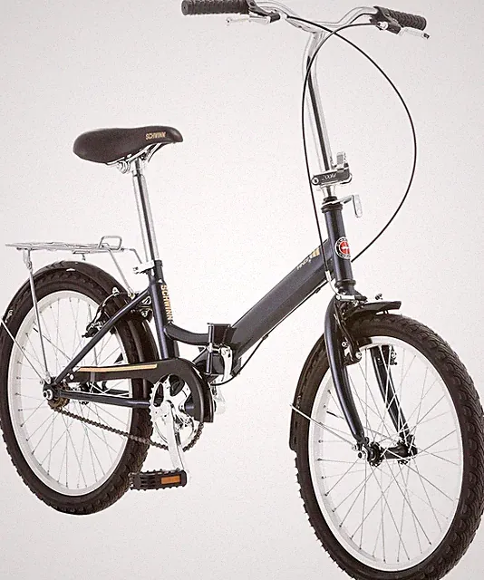 Hinge Adult Folding Bike, 20-Inch Wheels, Rear Carry Rack, Carrying Bag, Multipl