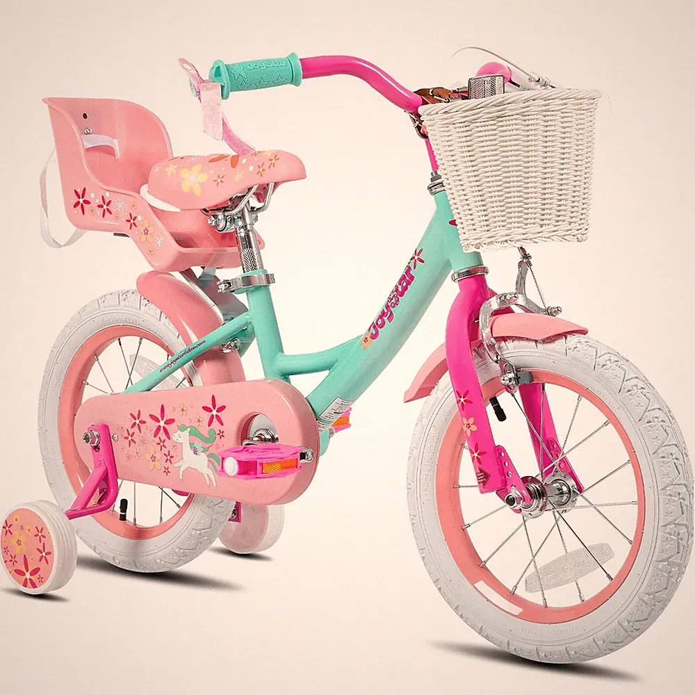 Kids Bike 14 Inch Training Wheels Green Toddler Princess JOYSTAR Unicorn Years