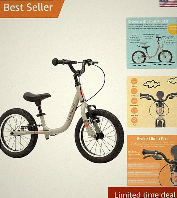 Lightweight Cub Plus XL Balance Bike for Kids - Perfect for Outdoor Adventures