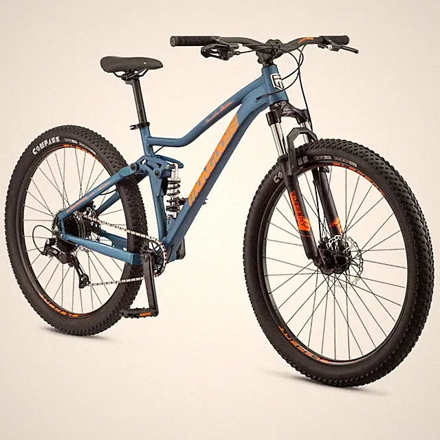 Men's 27.5" Ledge Pro Mountain Bike 7-Speed Bicycle w/ Full Suspension, Teal