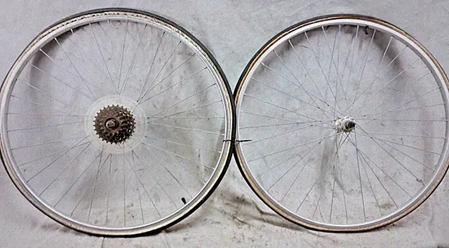 Rigida Maillard 27" Road Bike Wheel Set 6 Speed Freewheel 630ISO 126/100 France~