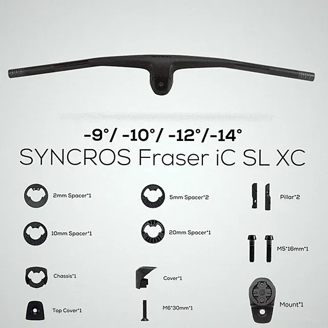 SYNCROS Fraser IC SL XC Carbon MTB -9° To -14° Riser Bar Integrated with Mount