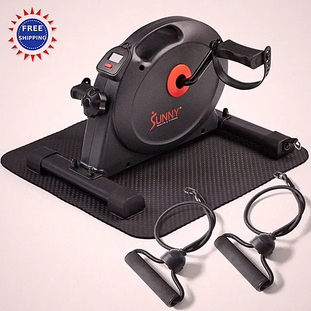 Under Desk Smart Mini Pedal Exerciser Bike Mat Workout Bands Sunny Health &